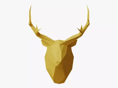 DEER PAPER HEAD 3D model