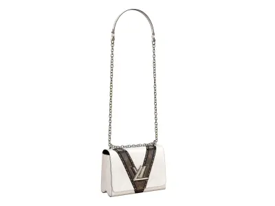 Louis Vuitton Bag Twist Epi White with studs 3D model