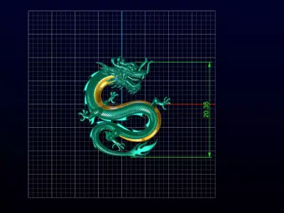 Dragon King Necklace  3D print model