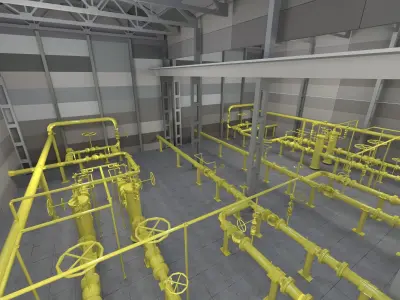  Gas distribution station 3D model