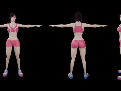 Shizuka Mikazuki 3d Model Low-poly 3D model