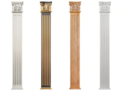 Classic pilaster 01 3D model