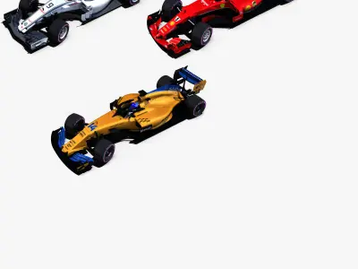 Formula 1 2018 Pack 1 Low-poly 3D model