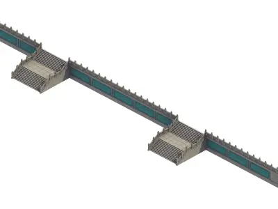 Game Basilica - Stairs 034 3D model