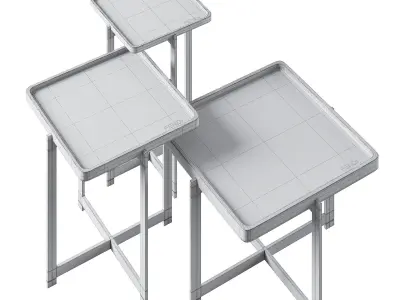 Fendi Casa Ripple Square Coffee Table 3D model