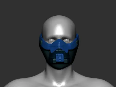 helmet high poly sculpt 3d printable  3D model 8