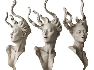 Carl Payne Demeter sculpture Low-poly 3D model