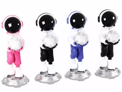 Astronaut Statue Lamp 3D model