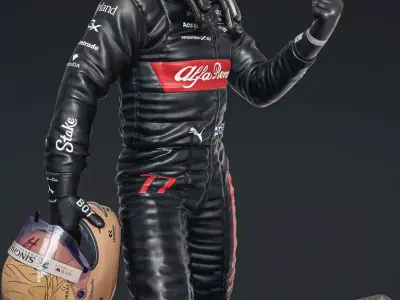 Valtteri Bottas 1-4 Scale Statue 3D print model