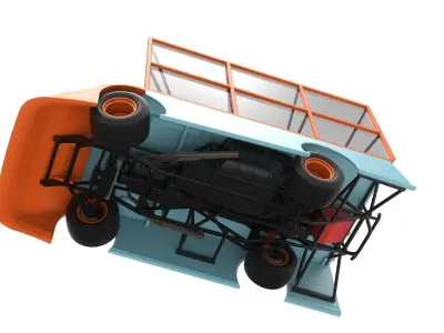 Super Dirt Late model with side wing while turning Scale 1 to 25 3D print model