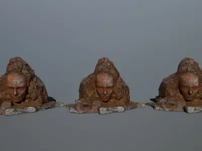 Mountain  face Low-poly 3D model purchase