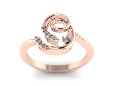 Jewelry Diamond Ring 3D Print Model 3D print model 4