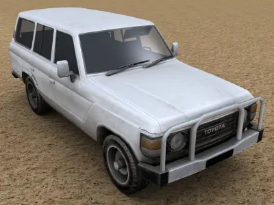 Low Poly Toyota Landcruiser 1980 - Used Low-poly 3D model