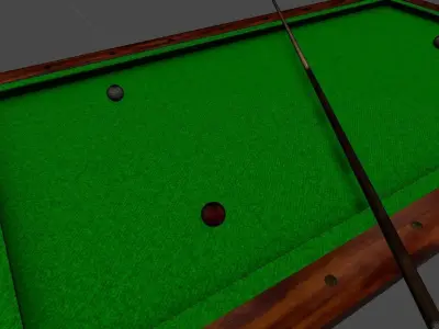 Billard collection pool table Low-poly 3D model