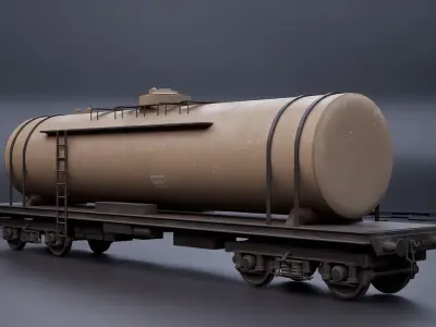Railwagon Tank 3D model