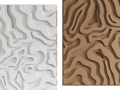 Wall art panel 03 3D model