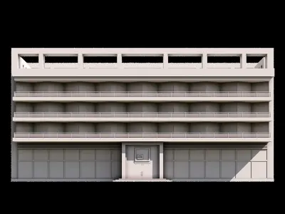 11 Modern Glass Building 3D model