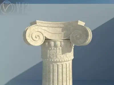 greek column Free 3D model buy