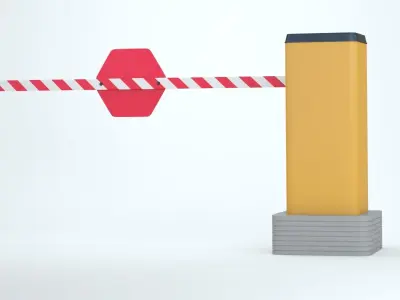 Parking Car Barrier 3D model