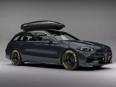 Mercedes benz C class estate 2021 3D model