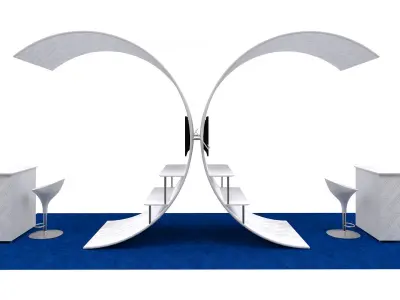 Exhibition booth 10x20ft 3DM006 3D model