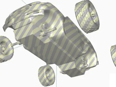 REZVANI TANK JEEP with PARTS 3D print model