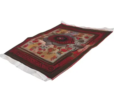 Ornate Persian Rug 3D Model Low-poly 3D model