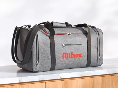 Gray travel bag 3D model