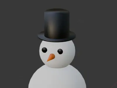 Low-res 3D Snowman Free 3D model