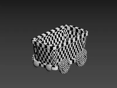 mining wagons 3d models Low-poly 3D model