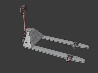 Pallet Jack with pbr textures Low-poly 3D model