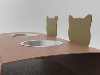 Yury Cat Food Bowl Low-poly 3D model