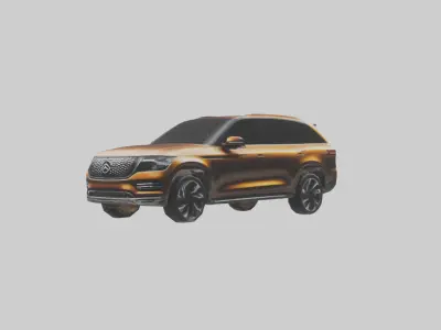 Modern Luxury SUV model Low-poly 3D model