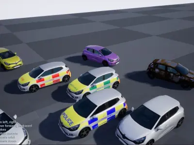 Renault Clio Hatchback 3D Model Low-poly 3D model