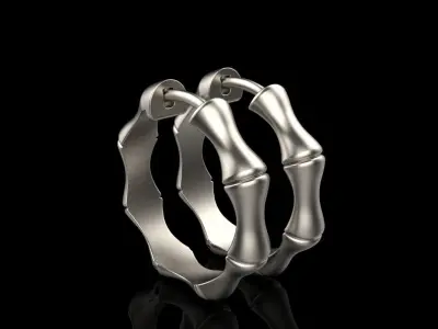 Bamboo earring model 847 3D print model