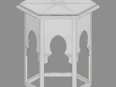 Moroccan end table 3D model