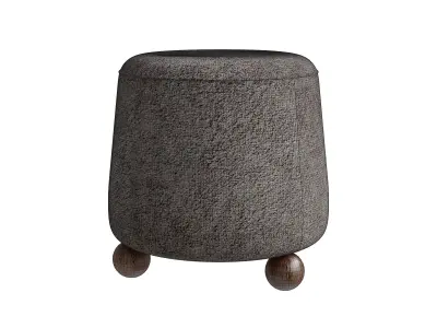 3 Legged Round Ottoman Low-poly 3D model