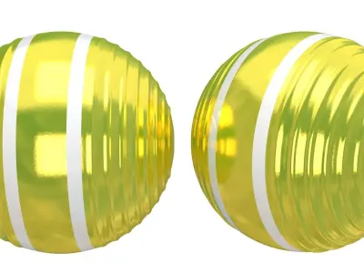 Croquet Ball yellow 3D model
