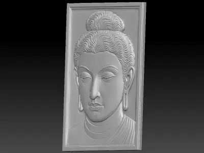 8 BUDDHA CNC Relief Model 3D print model