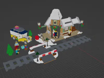 Wikibricks3D - 10259 Winter Village Station 3D print model