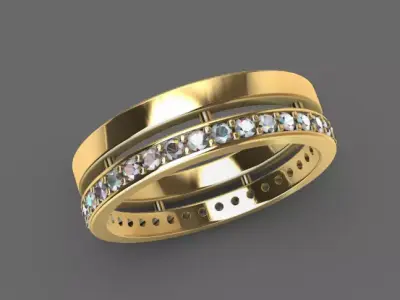 Golden Lumen ring 3D print model