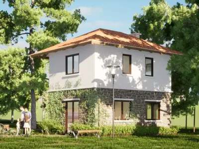 006Small house 2floors 36m2 Free 3D model