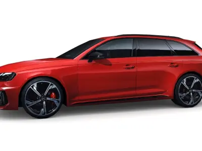 Audi RS4 Avant 2020 Low-poly 3D model