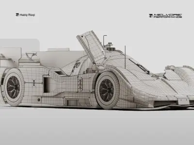 Melvore Hypercar Concept LMDh  Low-poly 3D model