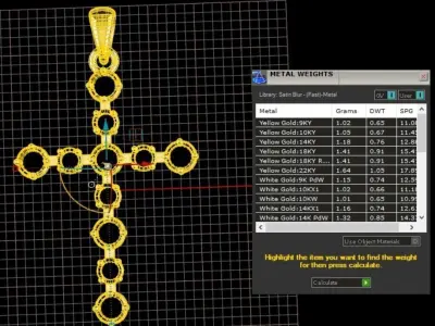 beautiful and graceful cross with diamonds 3D print model
