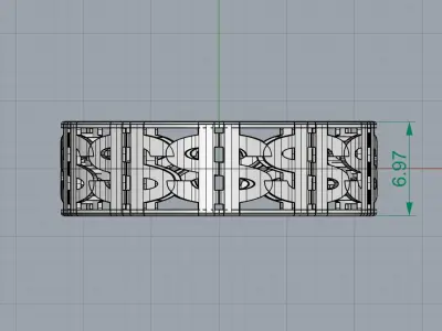 0294 Dollar Hollow Ring 3D print model