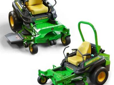 Garden tractor Z994R Low-poly 3D model