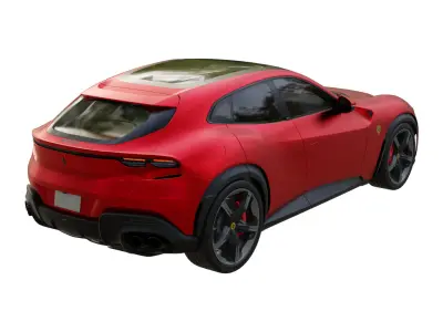 ferrari purosangue 2024 Low-poly 3D model