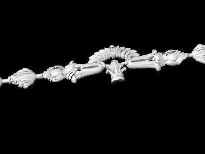 Central decor ornament for furniture 3D model 268