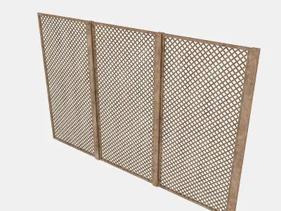 wooden separator 3D model Low-poly 3D model